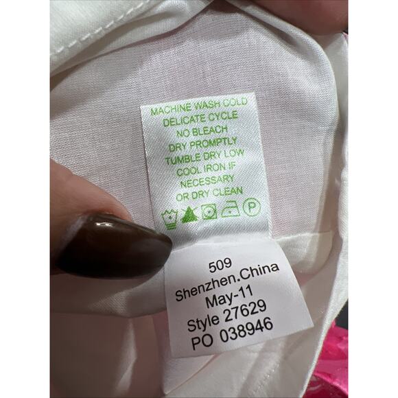 Lilly Pulitzer "Eryn Dress" Hotty Pink Cherry Begonias Size 8 NWT $198 Value - Picture 13 of 15